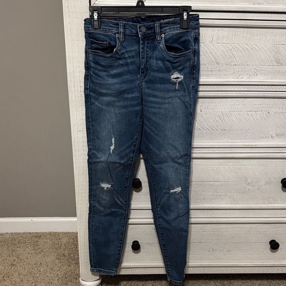 Blank NYC Denim - Blank NYC Dark Blue Distressed Skinny Jeans